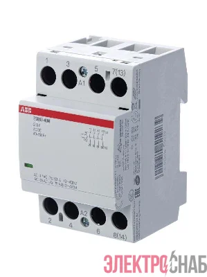 Контактор ESB63-40N-06 модульный (63А АС-1 4НО) катушка 230В AC/DC ABB 1SAE351111R0640