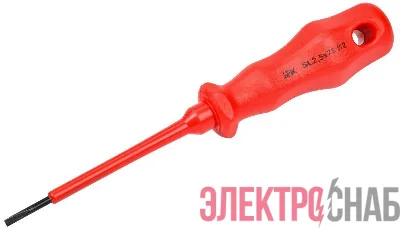Отвертка диэлектрическая шлицевая SL2.5х75 K2 1000В ARMA2L 3 IEK A2L3-SC30-K2-SL-25-075