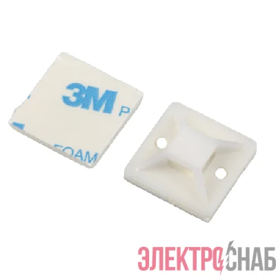Площадка самоклеящаяся под хомуты 25х25мм NO-225-308 бел. (уп.10шт) Эра Б0066729