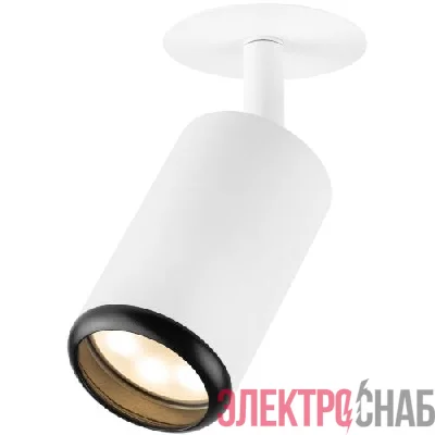 Светильник KL106 MR16 GU5.3 встраив. алюм. WH/BK бел./черн. матов. ЭРА Б0061628