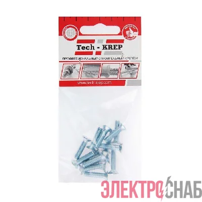 Винт DIN965 с потайной головкой М5х20 оцинк. (уп.15шт) Tech-KREP 102994