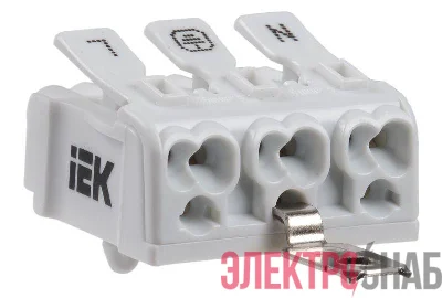 Клемма пружинная соединительная КСПнз3-L+N+PE IEK UKZ-B06-3P-F1-E1-10