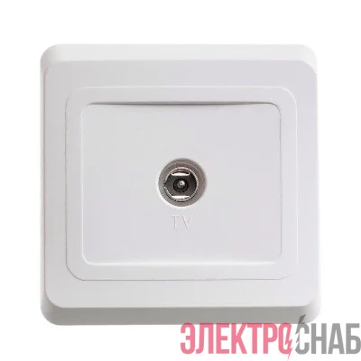 Розетка телевизионная оконечная TV 1-м СП Этюд бел. SE TVC-002B
