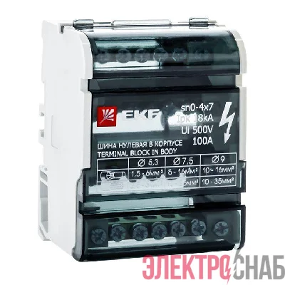 Шина нулевая в корпусе 4х7 EKF sn0-4x7