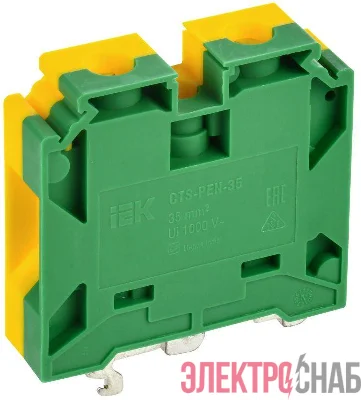 Колодка клеммная CTS-PEN земля монтаж неск. напр. 35кв.мм IEK YCT11-02-K52-035