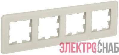 Рамка 4-м BRITE РУ-4-2-Бр стекло песчан. RE IEK BR-M42-G-41-K98