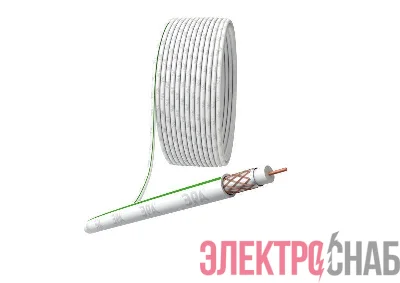 Кабель коаксиальный SAT 703 B.Cu/оплетка Cu 75проц. PVC 75Ом бел. (м) Эра Б0044612