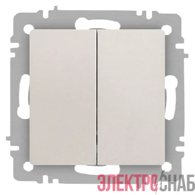 Переключатель 2-кл. СП Accent 6-107-06 10А IP20 250В AL/CU перламутр. Intro Б0063566