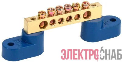 Шина нулевая ШНИ-6х9-6 У2-С на двух угловых изоляторах IEK YNN10-69-6C2-K07