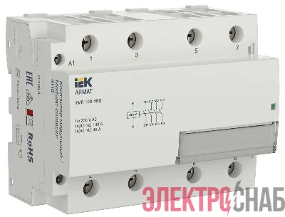 Контактор модульный KMR 100А 230В AC 4НО ARMAT IEK AR-KMR10-100-40-230