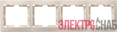Рамка 4-м КВАРТА РГ-4-ККм горизонт. крем. GENERICA EMK40-K33-DM