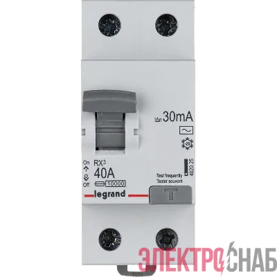 Выключатель дифференциального тока (УЗО) 2п 40А 30мА тип AC RX3 Leg 402025