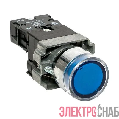 Кнопка BA61 с подсветкой 230В син. NO IP65 PROxima EKF xb2-bw61-230-65