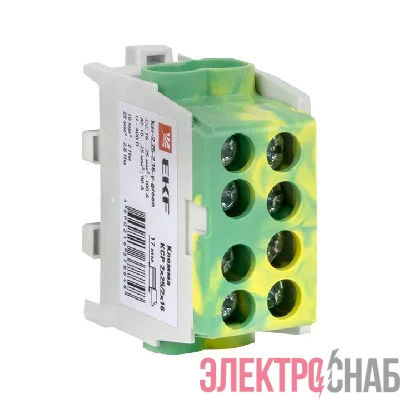 Клемма распределительная КСР с двойным винтом 2х25/2х16 желт./зел. PROxima EKF ksr-2.25-2.16-y-green