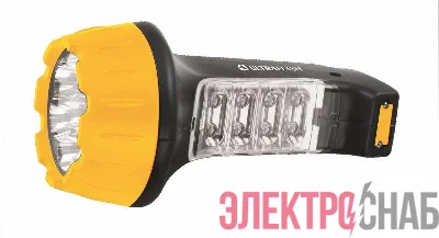 Фонарь LED3818 (аккум 220В черн./жел. 7+8 LED 2 режима SLA) Ultraflash 10973