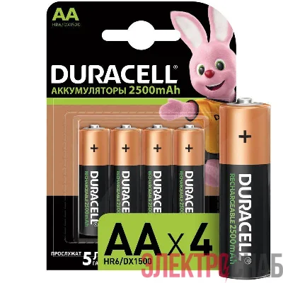 Аккумулятор HR6-4BL 2400мА.ч предзаряженные (блист.4шт) Duracell Б0014863