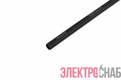 Трубка термоусадочная тонкостен. 3/1 с клеем (3:1) 1м черн. Rexant 26-0003