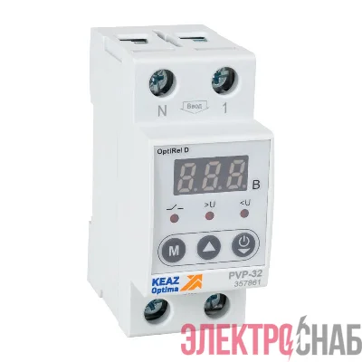 Реле напряжения OptiRel D PVP-80 с ЖК-дисплеем 80 А КЭАЗ 357865