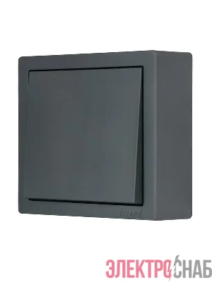 Выключатель 1-клав. LETO графит LEZARD 752-3400-100