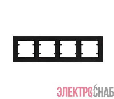 Рамка четверная горизонтальная Karea черн. Makel 56054704