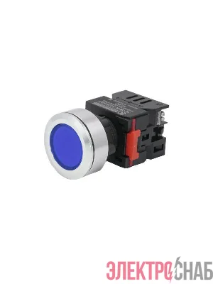 Лампа индикаторная ЛС-30-С-2-220-65У1 светодиодная матрица d30мм 220В AC/DC IP65 син. Электротехник ET020022