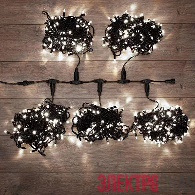 Гирлянда светодиодная "LED ClipLight" 5 нитей х20м 665LED бел. 50Вт 24В IP65 трансф. в компл. Neon-Night 323-505