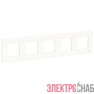 Рамка 5-м UNICA STUDIO бел. SchE NU201018