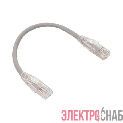 Патч-корд кат.5E UTP неэкранир. LSZH сер. 0.2м TERACOM PRO EKF TRP-5EUTP-LSH-02M-GY