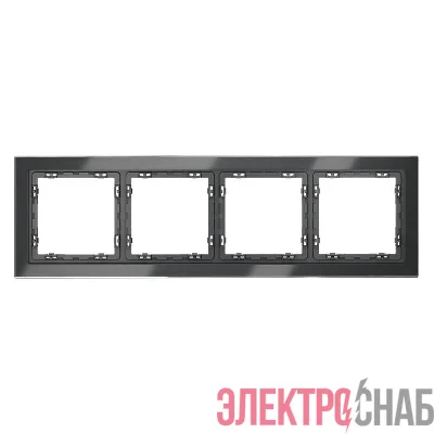 Рамка 4-м S70 стеклян. графит Voltum VLS110407