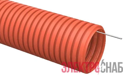 Труба гофрированная ПНД d20мм с протяжкой оранж. (уп.50м) IEK CTG20-20-K04-050