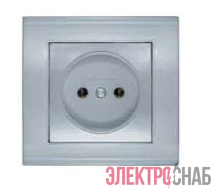 Розетка 1-м СП Бриллиант 16А IP20 без заземл. серебр. UNIVersal 7949834