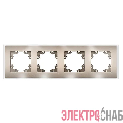 Рамка 4-м Афина стеклянная шампань UNIVersal 2281