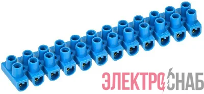 Колодка клеммная ЗВИ-3 н/г 1.0-2.5кв.мм 12 пар син. IEK UZV6-003-04