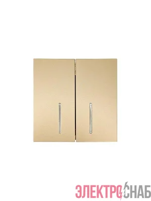 Выключатель 2-кл. с индик. СП ZIMA IP20 10А безвинт. зажим зол. LEZARD 704-3688-112QC