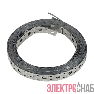 Лента монтажная перфорированная 20х0.55мм прямая (уп.10м) EKF lpmp20x0.55-10