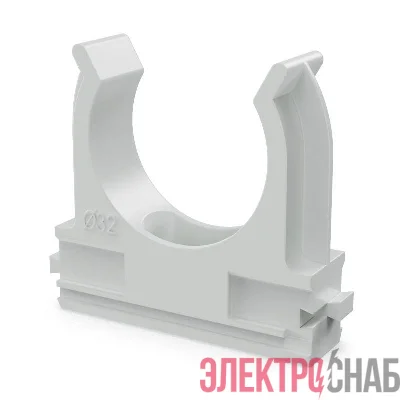Держатель для труб (клипса) d32мм полистирол Промрукав PR.02732