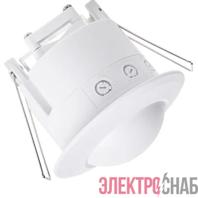 Датчик движения точечный микроволновой ДДТМ 01 360град. 1200Вт 3-2000Лк 1-80м 10-720сек Rexant 11-9219