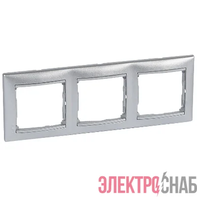 Рамка 3-м Valena горизонт. алюм. (DIY-упак.) IEK 694332
