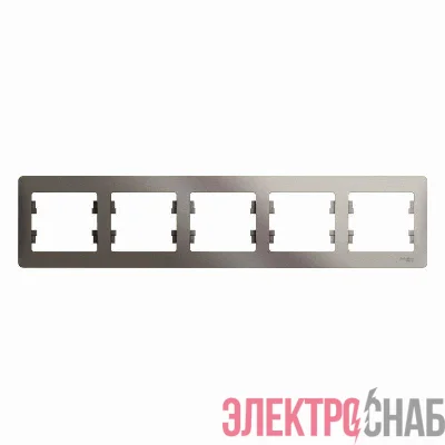 Рамка 5-м Glossa горизонт. платина SchE GSL001205