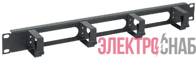 Органайзер кабельный 19 дюйм 1U 4 кольца черн. ITK CO05-1M4RM
