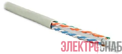 Кабель витая пара UUTP4-C6-S23-IN-LSZH-GY-305(305м)U/UTP,кат.6,4п.(23AWG),одн.(solid),с разд.,LSZH,нг(A)-HF,–20°C–+75°C,сер. | 42048 | Hyperline