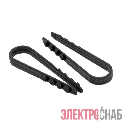 Дюбель-хомут d19-25мм для круглого кабеля черн. (уп.100шт) PROxima EKF plc-ncc-19x25b