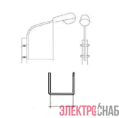 Кронштейн К1П-1.5-1.5-0.150 гор. цинк. СВ95/СВ110 Пересвет В00001457