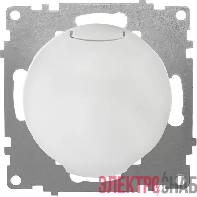 Розетка 1-м СП Florence 16А IP20 с заземл. с крышкой винтов. клеммы механизм бел. (1E10501300) OneKeyElectro 2172768