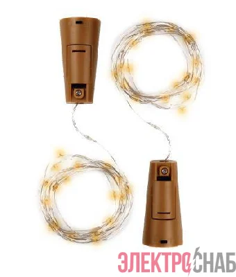 Гирлянда "Пробки" DC-G04-20YS2 20 LED 3х(LR44/LR1154/AG13/G13) в компл. желт. (уп.2шт) ФАZА 5059672