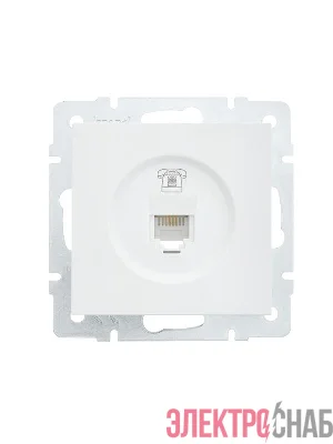 Розетка телефонная СП Vesna евро стандарт механизм бел. LEZARD 742-0288-137