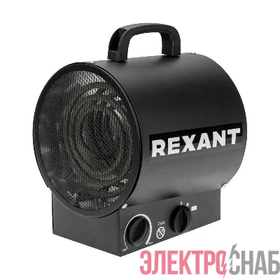 Пушка тепловая электрическая круглая прямоугольная подставка ТЭН 2кВт Rexant 60-0036
