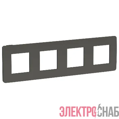 Рамка 4-м UNICA STUDIO дым.-сер./антрацит SchE NU280822