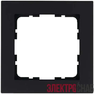 Рамка 1-м G-Classic черн. матов. soft touch Jasmart G1001PB