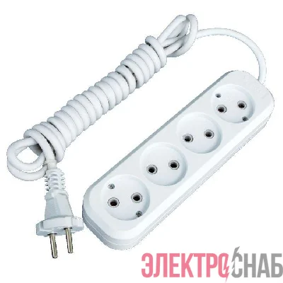 Удлинитель 4х5м без заземл. 10А IP20 Эксперт 2.2кВт ПВС 2х0.75 PROxima EKF UBA10-275-4-05